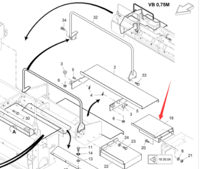 Vö Paver  0.5 meter foot pedal part number 4602453271