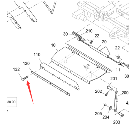 Vö Paver Intermediate pressure plate bolt part number 9510330933