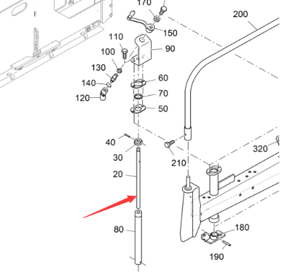 Vö Paver   Edge plate adjustment screw part number 2333175