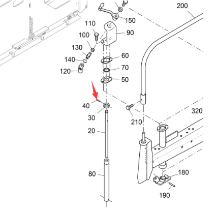 Vö Paver Edge plate adjustment pin part number 9506321481
