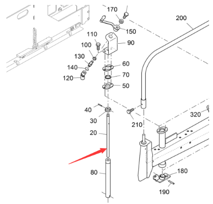Vö Paver  Edge plate adjustment screw part number 2333175