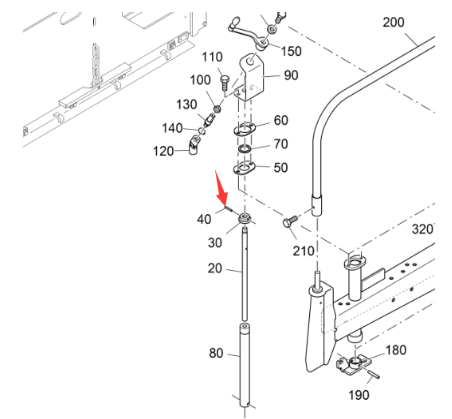 Vö Paver Edge plate adjustment pin part number 9506321481