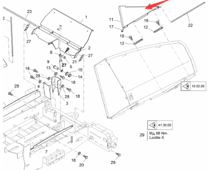 Vö Paver    Hopper side flip part number 2038784
