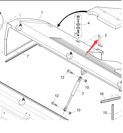 Vö Paver  Engine hood lock part number 2051475
