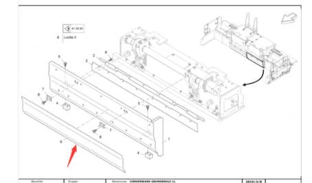 Vö Paver  Host front baffle part number 4602438812