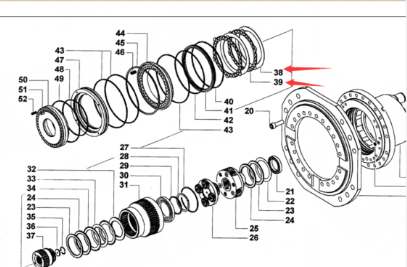 Vö Paver   The friction plate part number of the rear wheel travel reducer is 2012734