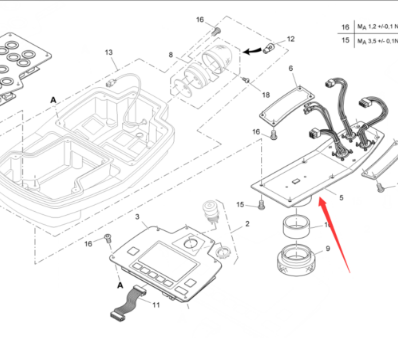 Vö Paver   Side control box rear cover part number 2147882