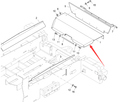 Vö Paver   Hopper front cover plate part number 2003559