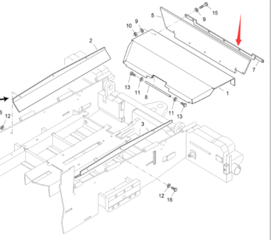 Vö Paver    Part number 4602427445 of the middle baffle pressing plate