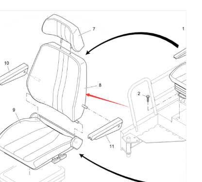Vö Paver   Seat backrest part number 2158895