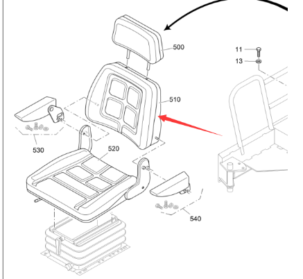Vö Paver    Seat backrest part number: 2484964