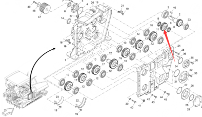 Vö Paver Transfer case gear II part number 2042733