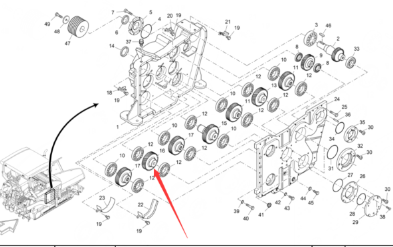 Vö Paver   Transfer case gear IV part number 2042741