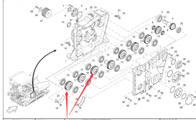 Vö Paver   Transfer case gear 5 part number 2042748