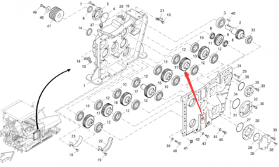 Vö Paver   Transfer case gear six part number 2042736