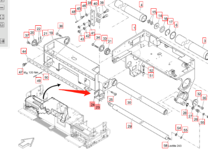 Vö Paver   Connecting plate part number 4602422633