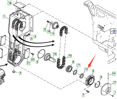 Vö Paver   Spiral lower sprocket lock nut part number 9620110203