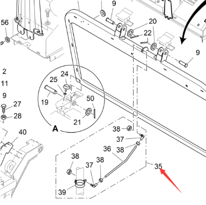Vö Paver  Silencer connecting rod part number 2037743