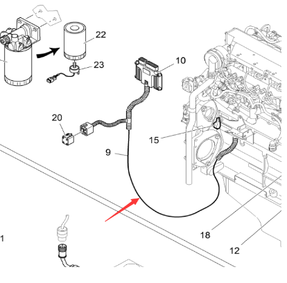 Vö Paver   Engine harness part number 2053458