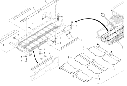Vö Paver  Hydraulic conveying bottom plate repair kit part number 2041452
