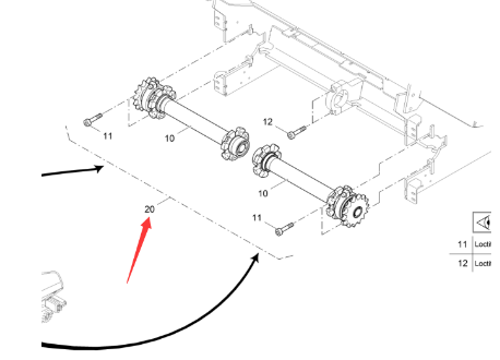 Vö Paver    Scraper Sprocket Shaft Repair Kit Part Number 2057944