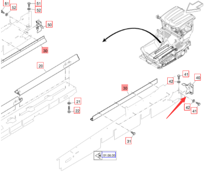 Vö Paver   Left rear chain protection part number 2411005