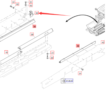 Vö Paver  Right rear chain protection part number 2468835