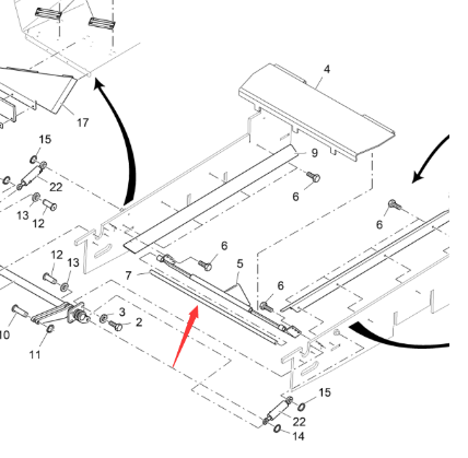 Vö Paver   Hydraulic front flap pin shaft part number 9610189302