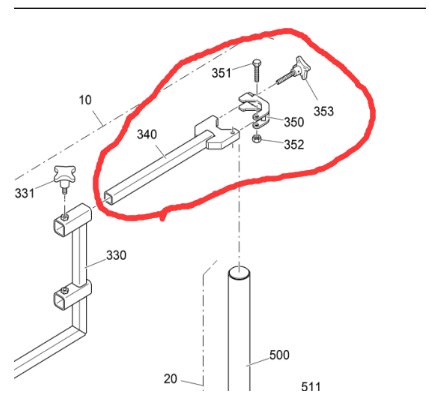 Vö   Paver  Leveling instrument crossbar part number 2032213
