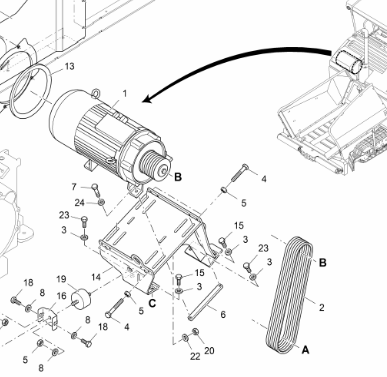 Vö   Paver   Heating motor belt part number 2131259