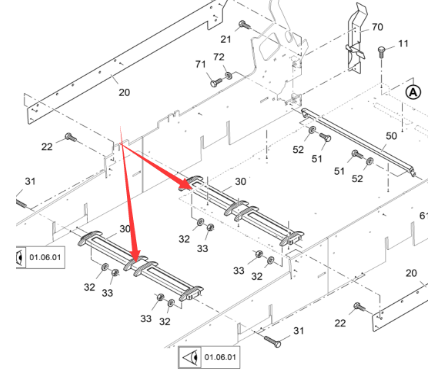 Vö   Paver  Front center support chain plate part number 2185057