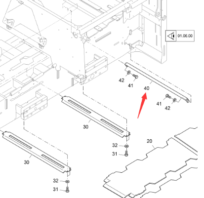 Vö   Paver  Rear support chain plate part number 460243753