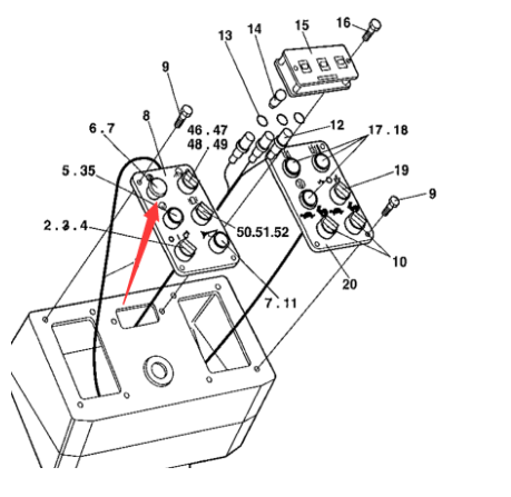DYNAPAC  roller  Emergency stop switch part number 4700930200