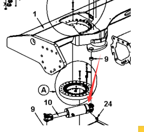 DYNAPAC  Roller  Wrong wheel oil cylinder manufacturer's part number 391024