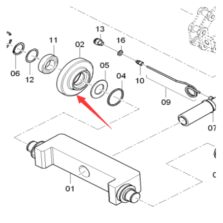 DYNAPAC scraper guide wheel part number 4730014258