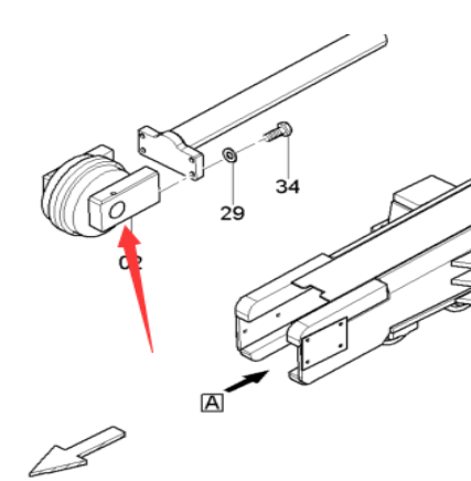 DYNAPAC walking guide wheel part number 4812034956