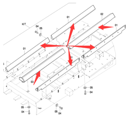 DYNAPAC scraper large chain side protection part number 4812026802