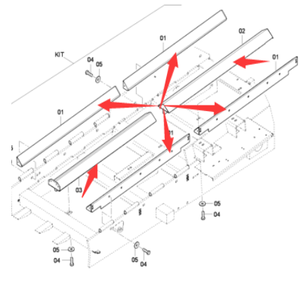 DYNAPAC scraper large chain front middle protection part number 4812026776