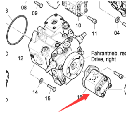 DYNAPAC Paver Cylinder Work Pump Part Number 4812026525