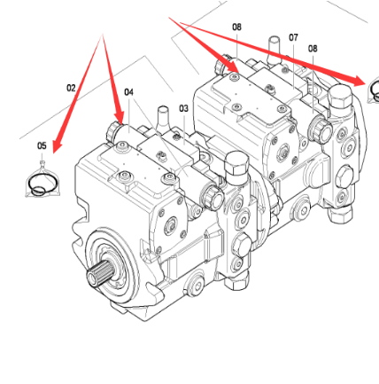 DYNAPAC paver accessories SD2530CS hammer pump part number 4812034307