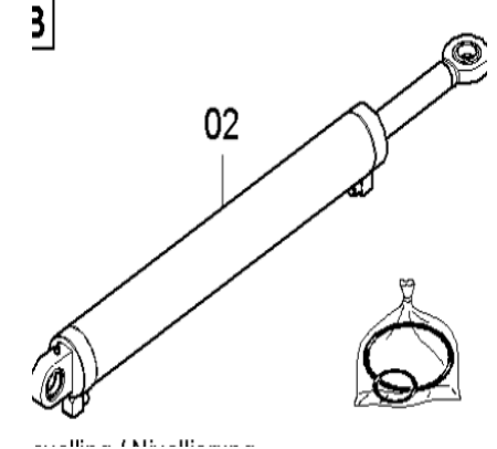 DYNAPAC paver accessories SD2530CS leveling cylinder part number 4812026430