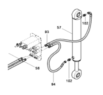 DYNAPAC Paver Lift Cylinder Part Number 4812026428