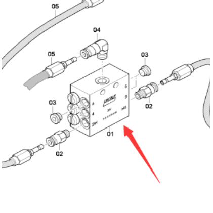 DYNAPAC butter distribution valve part number D935555013