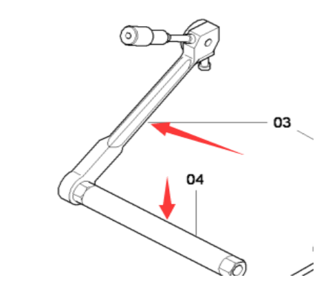 DYNAPAC leveling instrument swing arm manufacturer part number D900620545