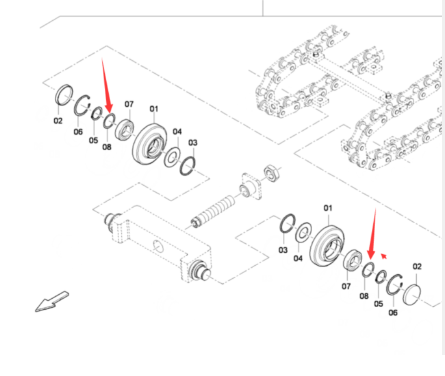 DYNAPAC Guide Wheel Seal Part No. 4749000230