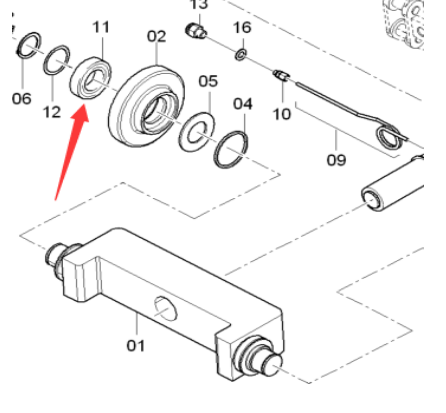 DYNAPAC scraper guide wheel bearing part number 4812030926