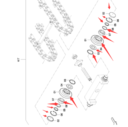 DYNAPAC刮板前导向轮维修套件零件号 4812035553