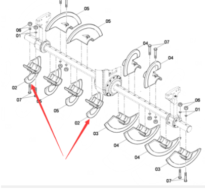 YNAPAC Mixing Blade Part Number D38001259    