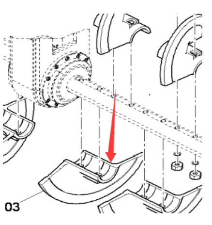 DYNAPAC Transition Blade Left Part Number D38001258