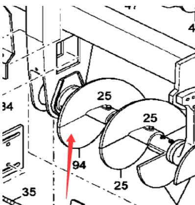 DYNAPAC paver accessory mixing blade part number 38000762